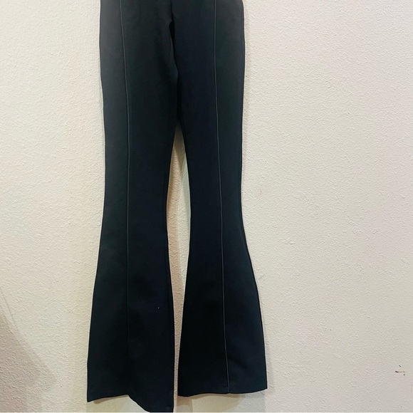 Satin Contour Flared Jumpsuit - Black - Picture 4 of 14